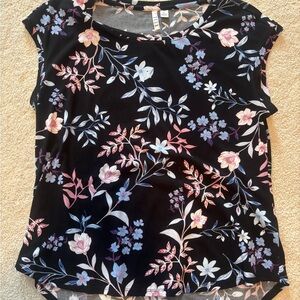 Elle Black Floral Women's Blouse